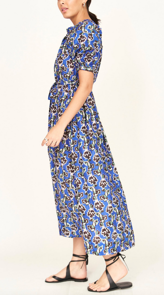 somerset dress in lapis wildflower