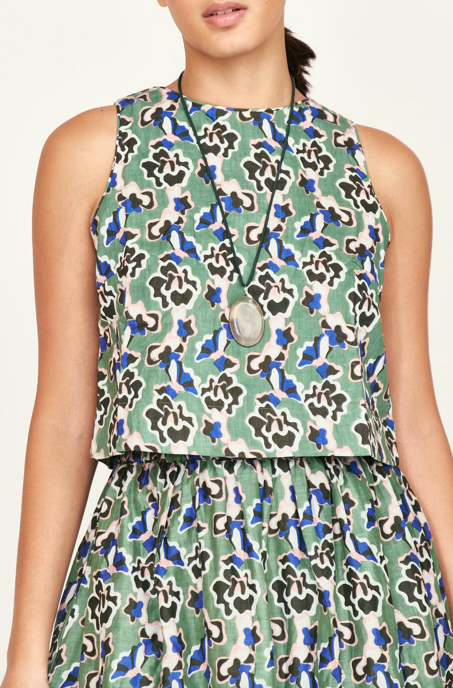 santanyi top in mint orchid