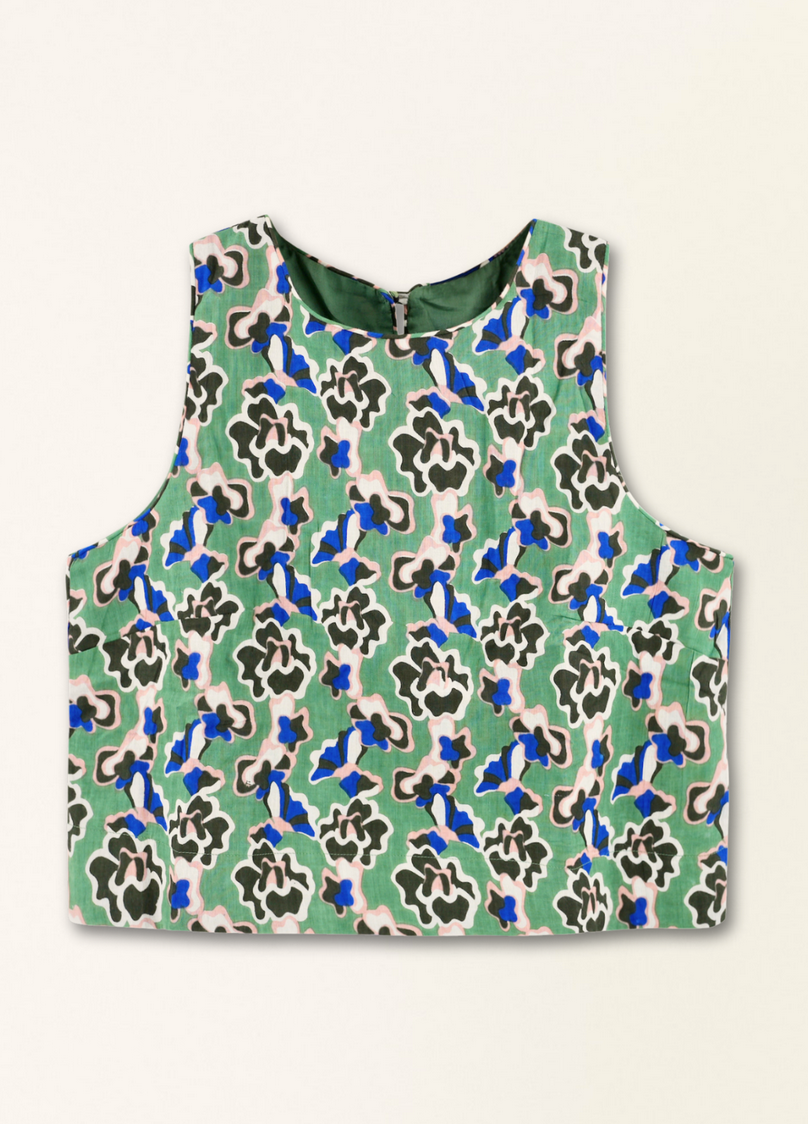 santanyi top in mint orchid