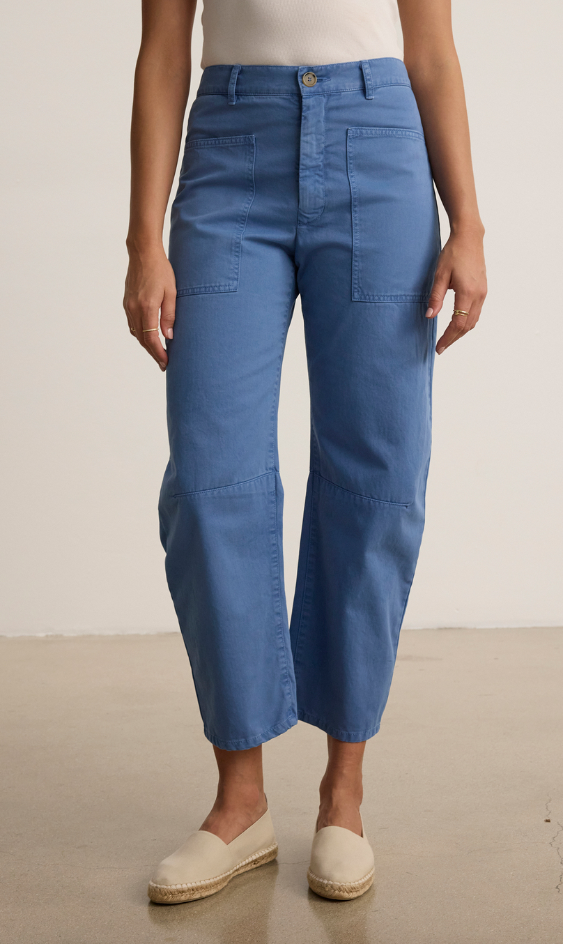 Brylie sanded twill utility pant sea smoke