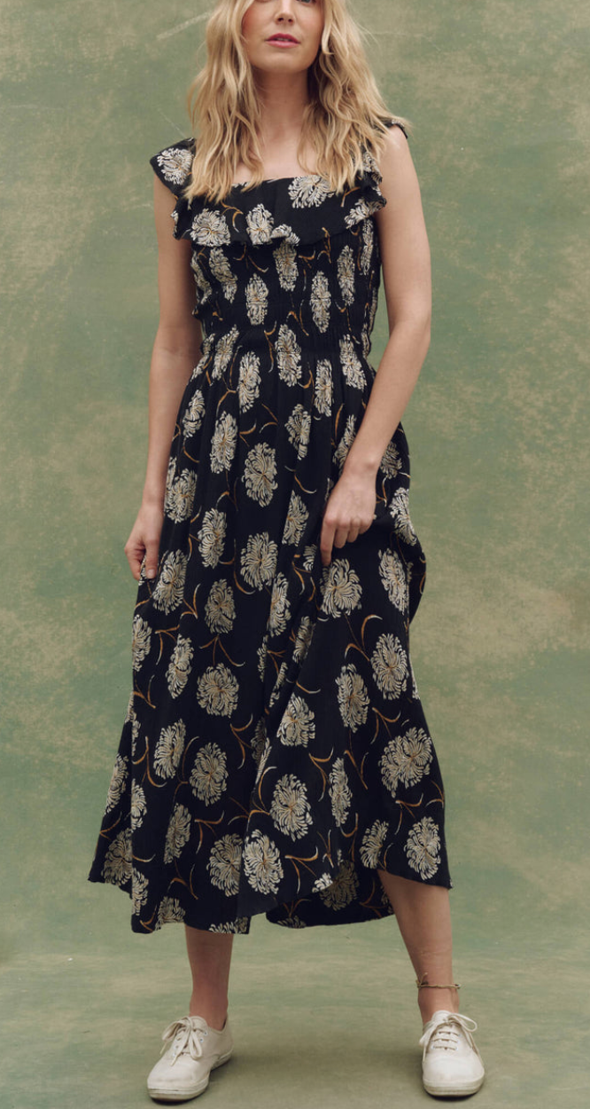 the havana dress black dancing floral