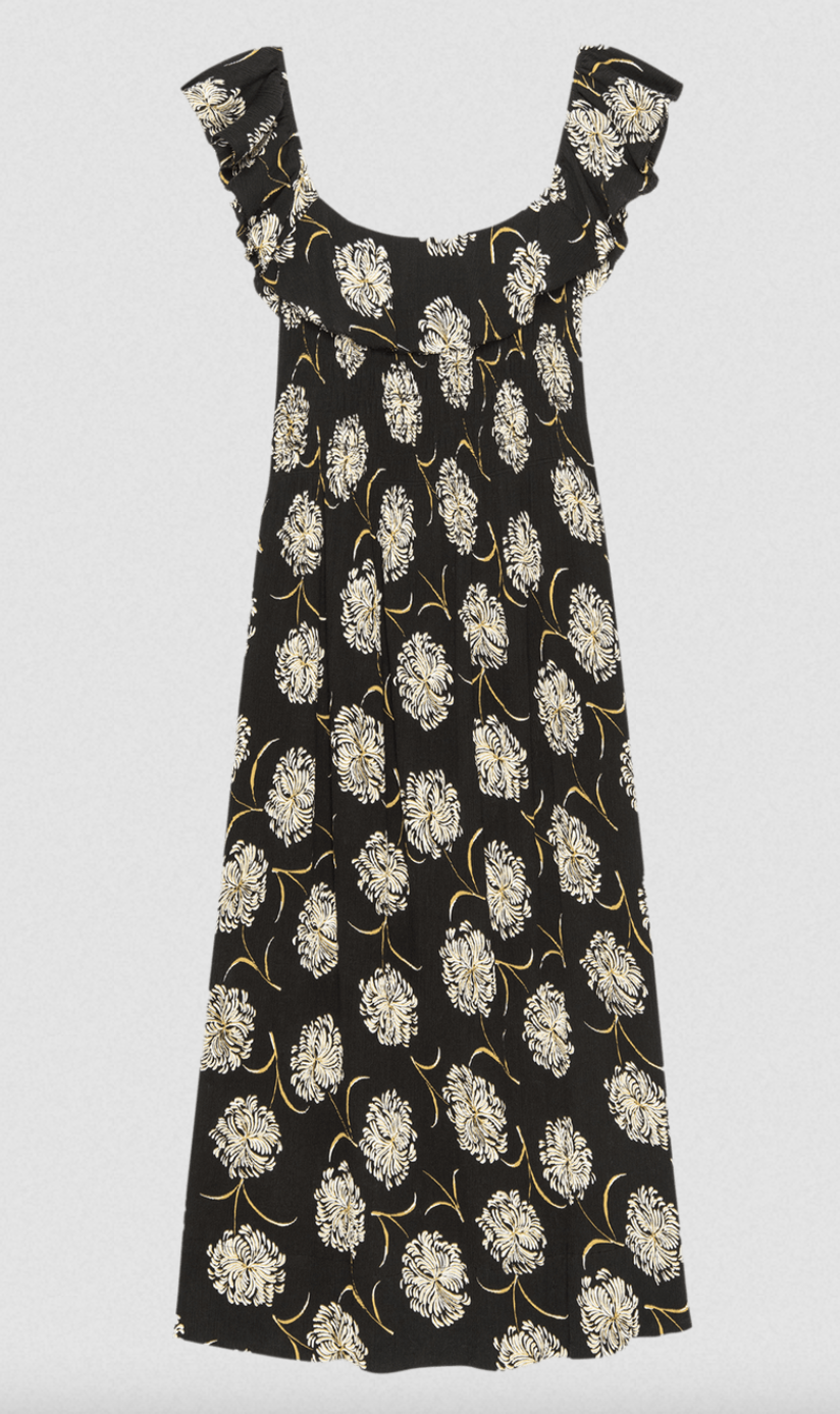 the havana dress black dancing floral