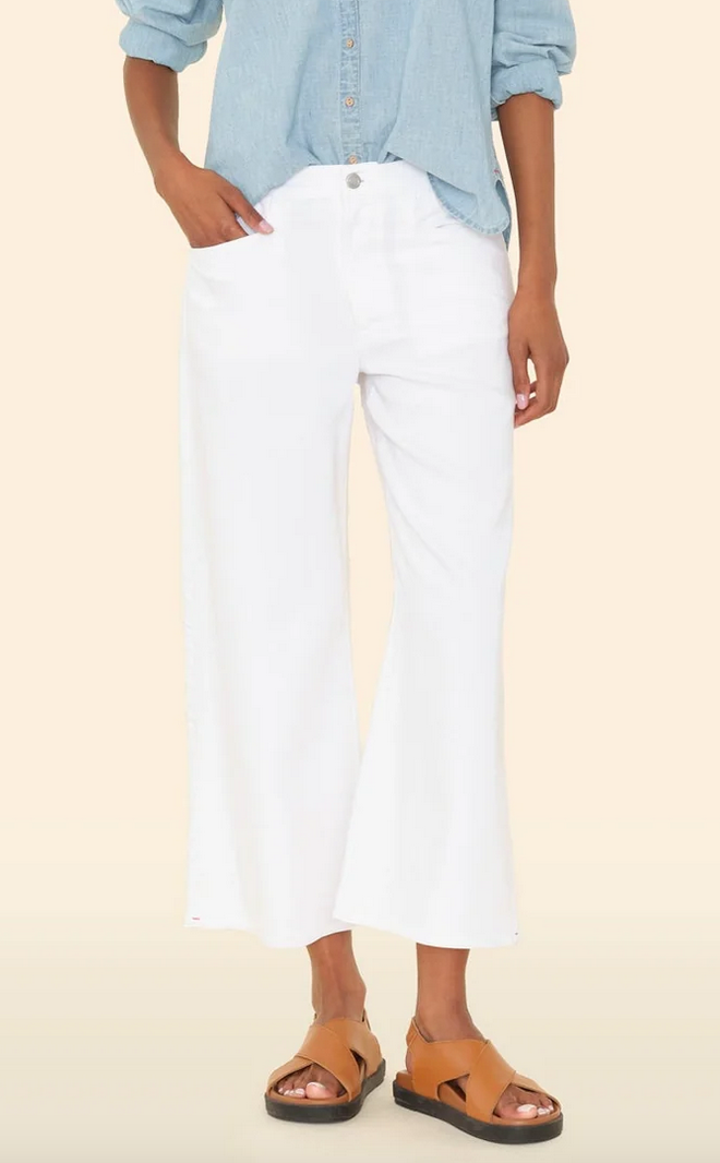 white rianne denim pant