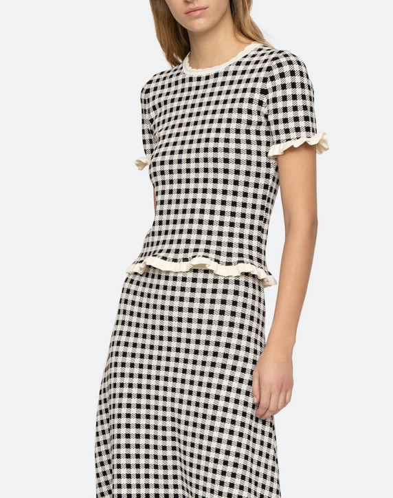 saige top black multi