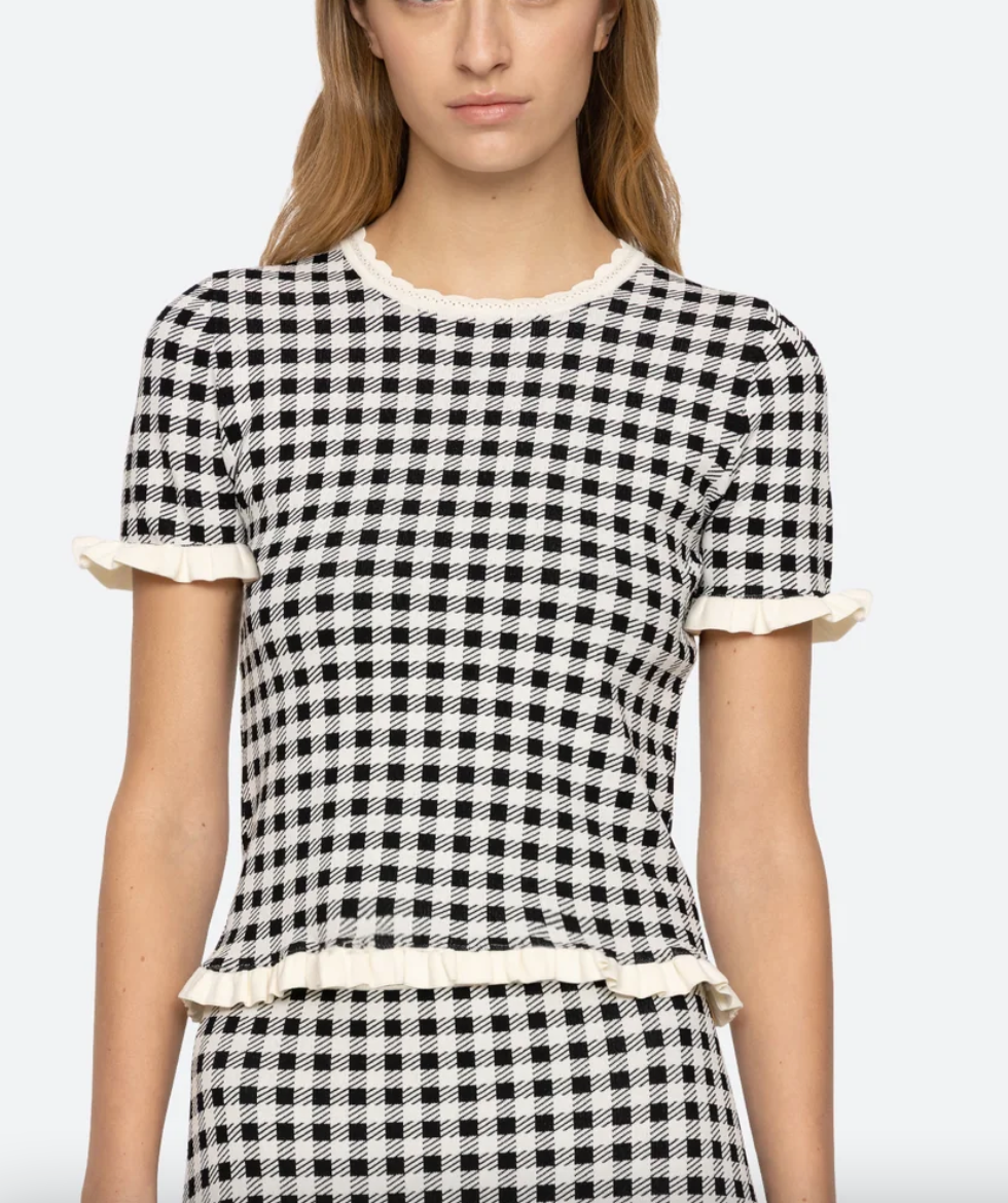 saige top black multi