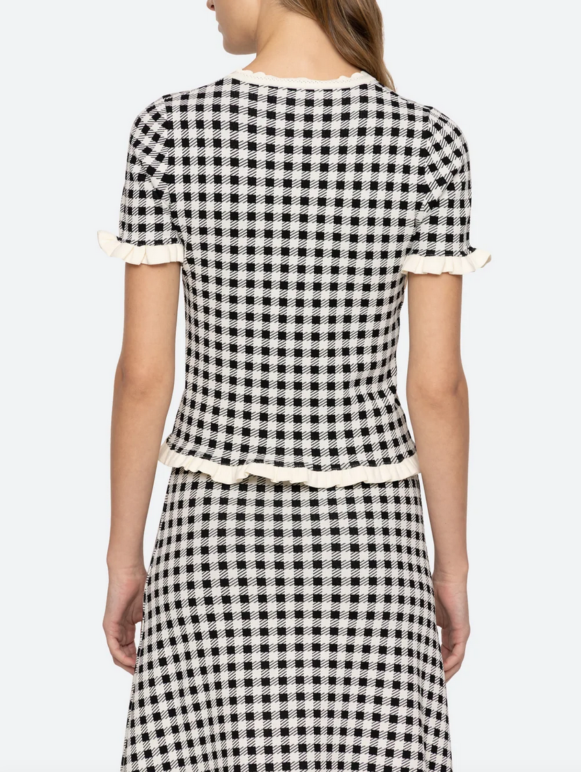 saige top black multi