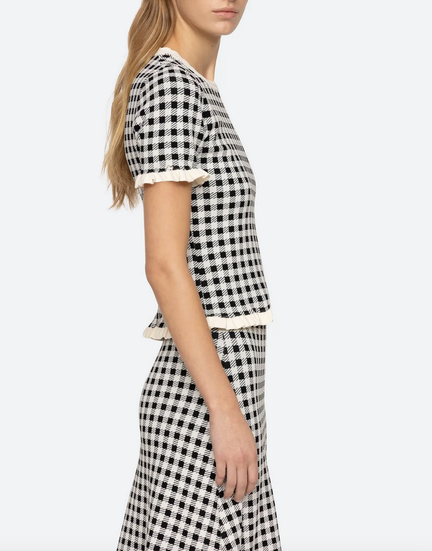 saige top black multi