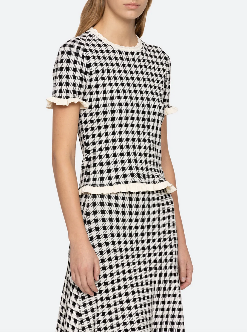 saige top black multi