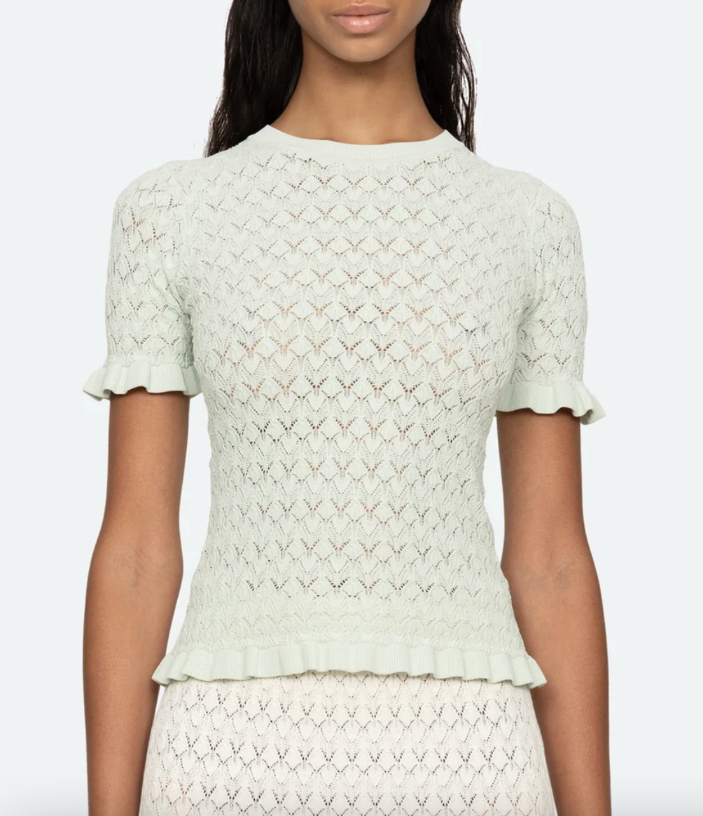 Rue short sleeve sweater mint