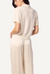 Mirabelle relaxed short sleeve cashmere polo gardenia