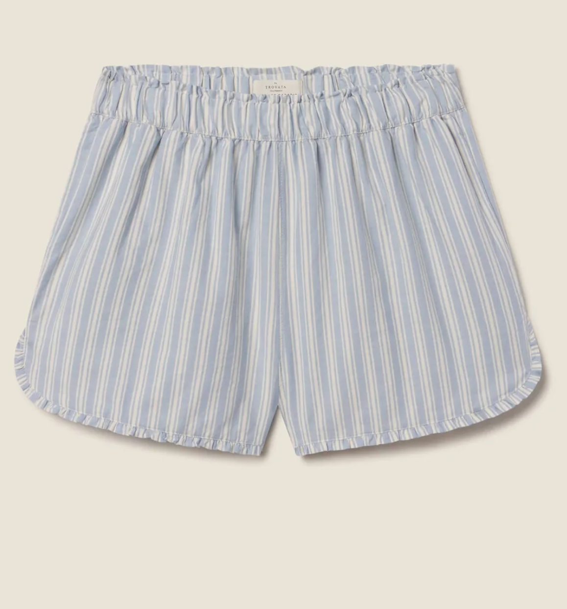 Lucille short blue oxford stripe