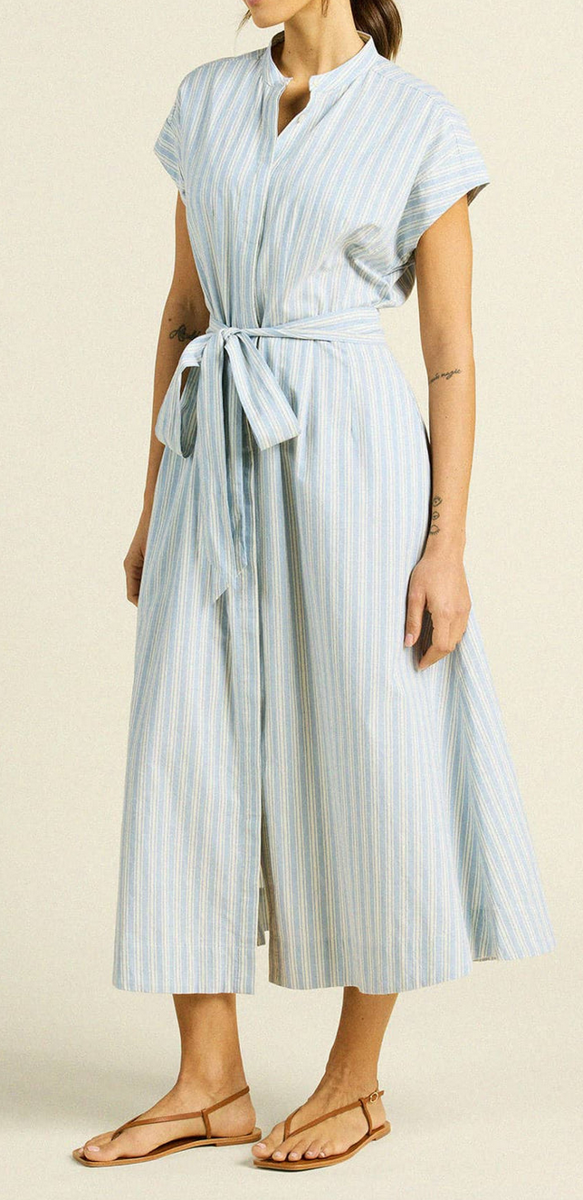 James dress blue oxfortd stripe