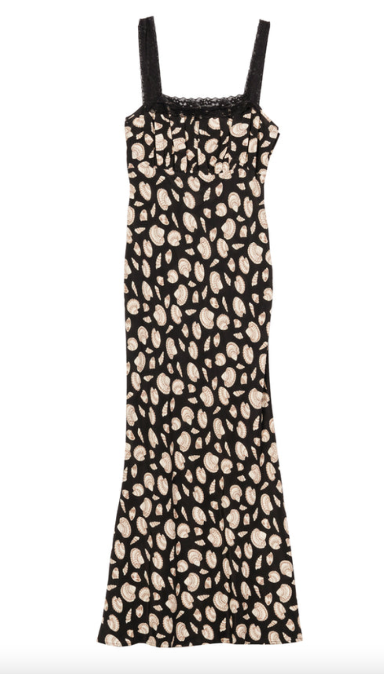 Fiore shell print midi dress