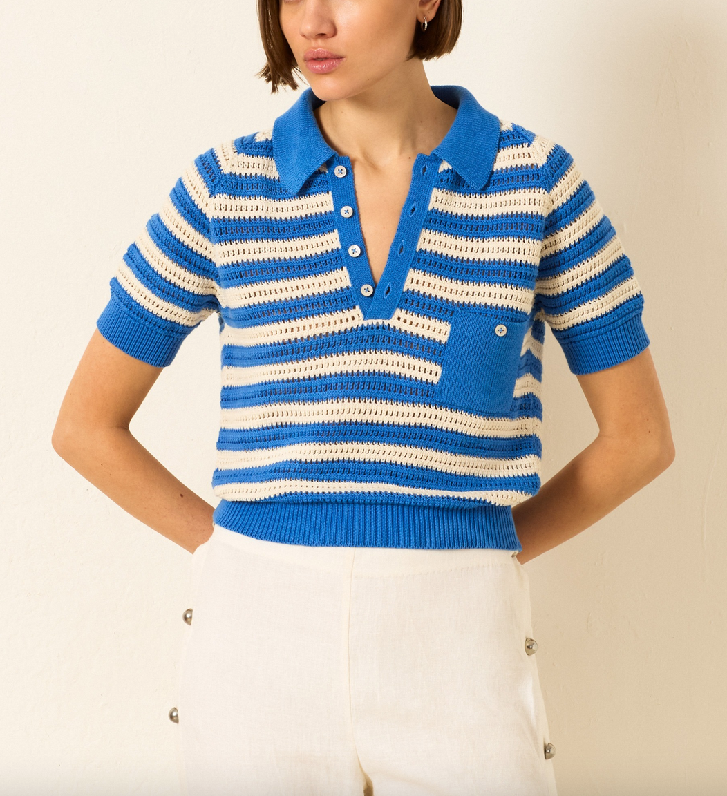 Lessi nautucal crochet top