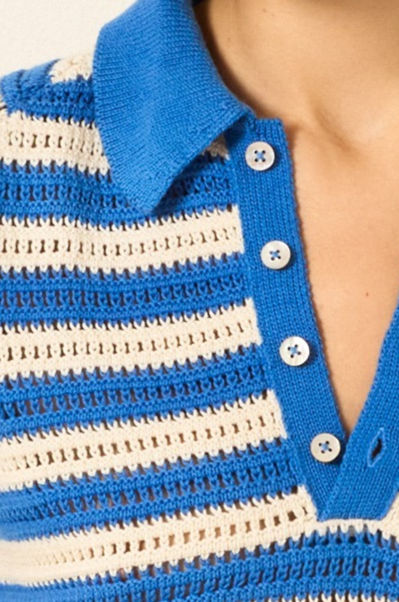 Lessi nautucal crochet top