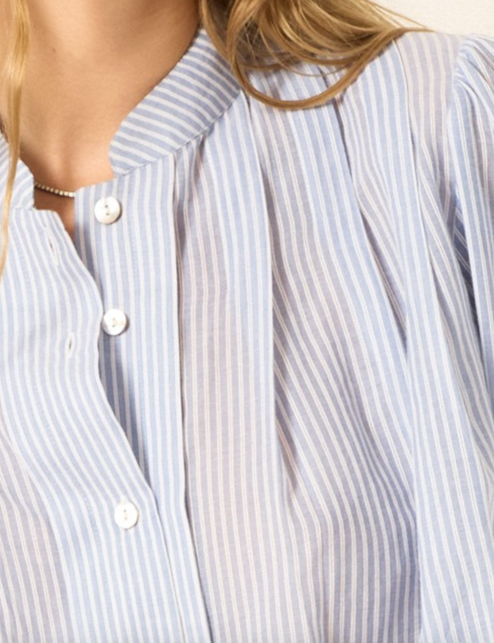 Ryland sky stripe shirt blue