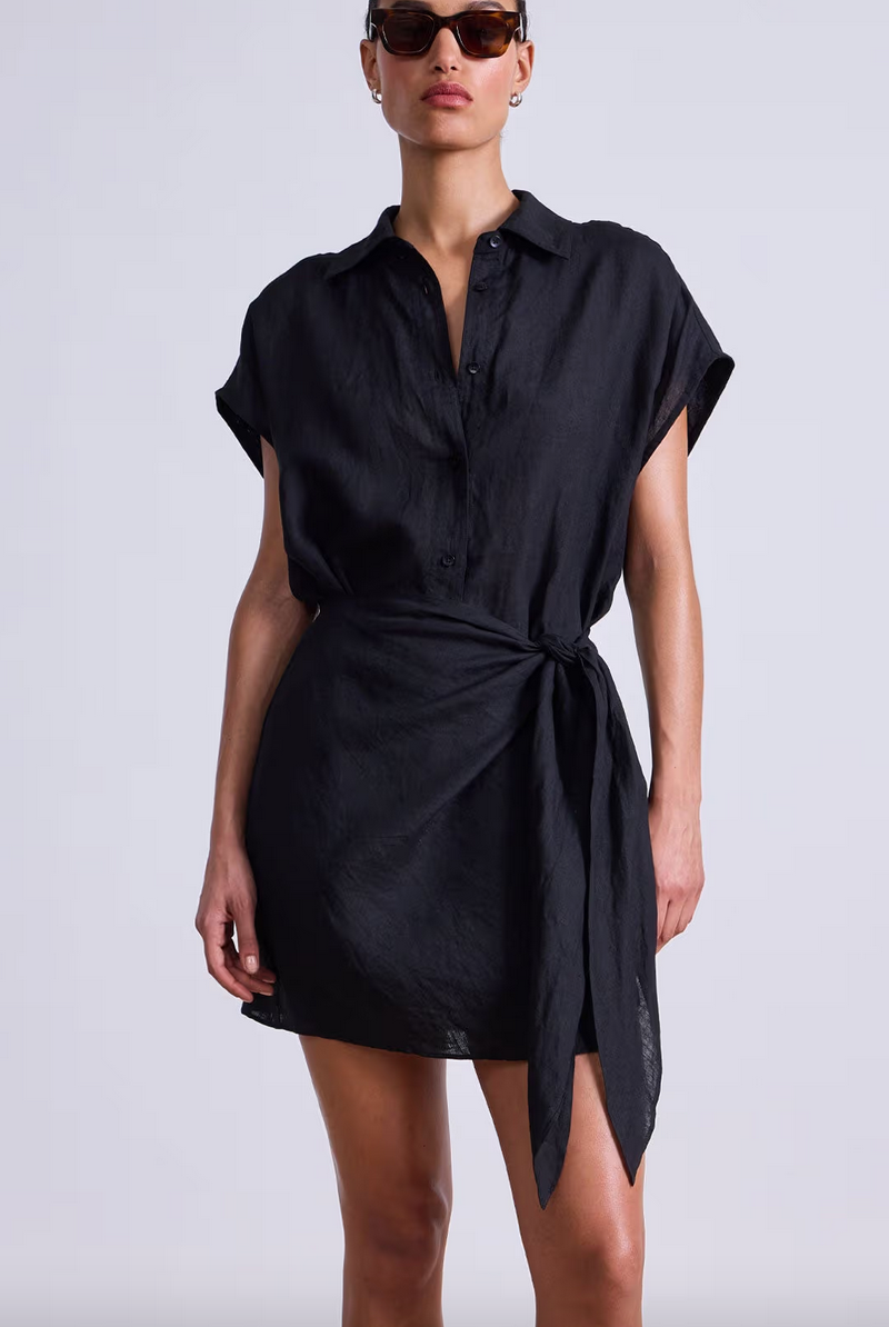 San vito sarong dress black