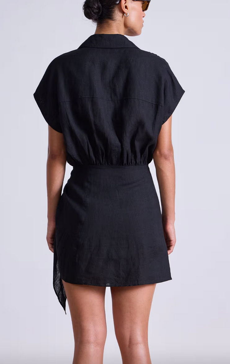 San vito sarong dress black