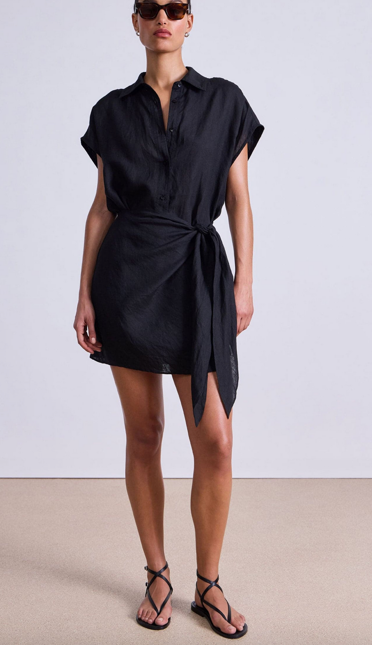 San vito sarong dress black