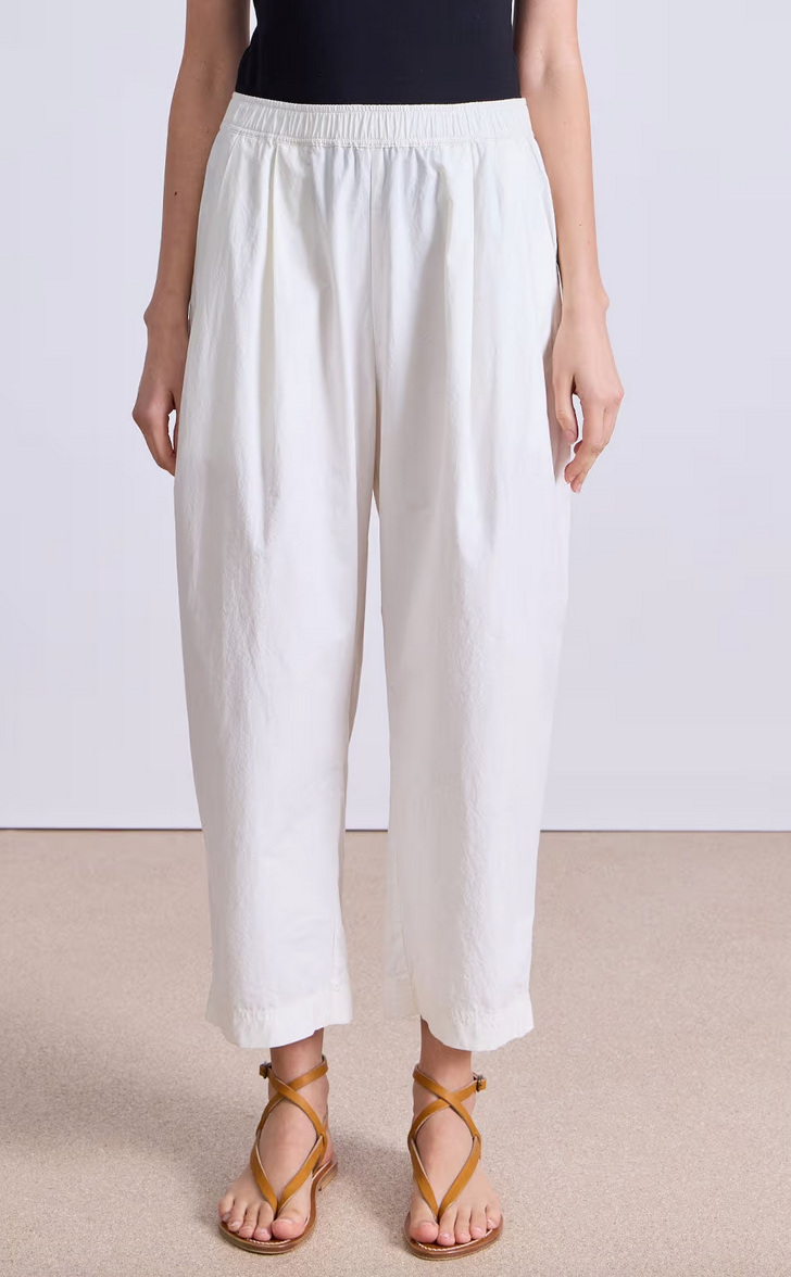spa pleat pant cream
