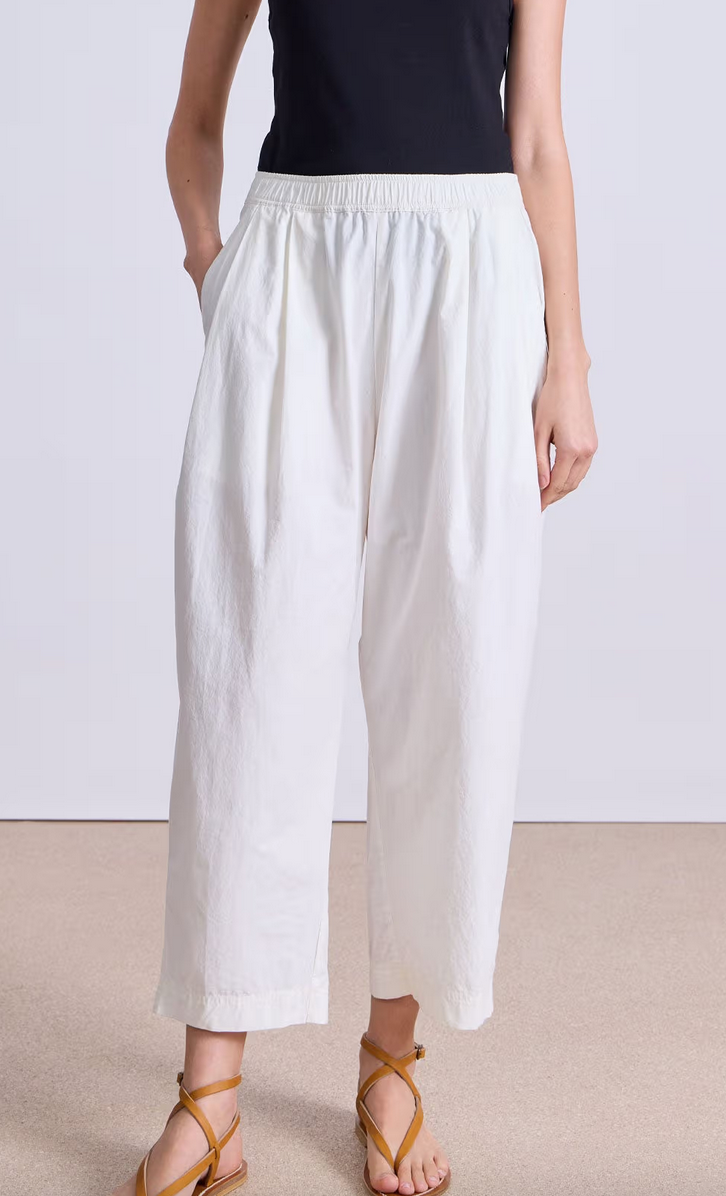 spa pleat pant cream