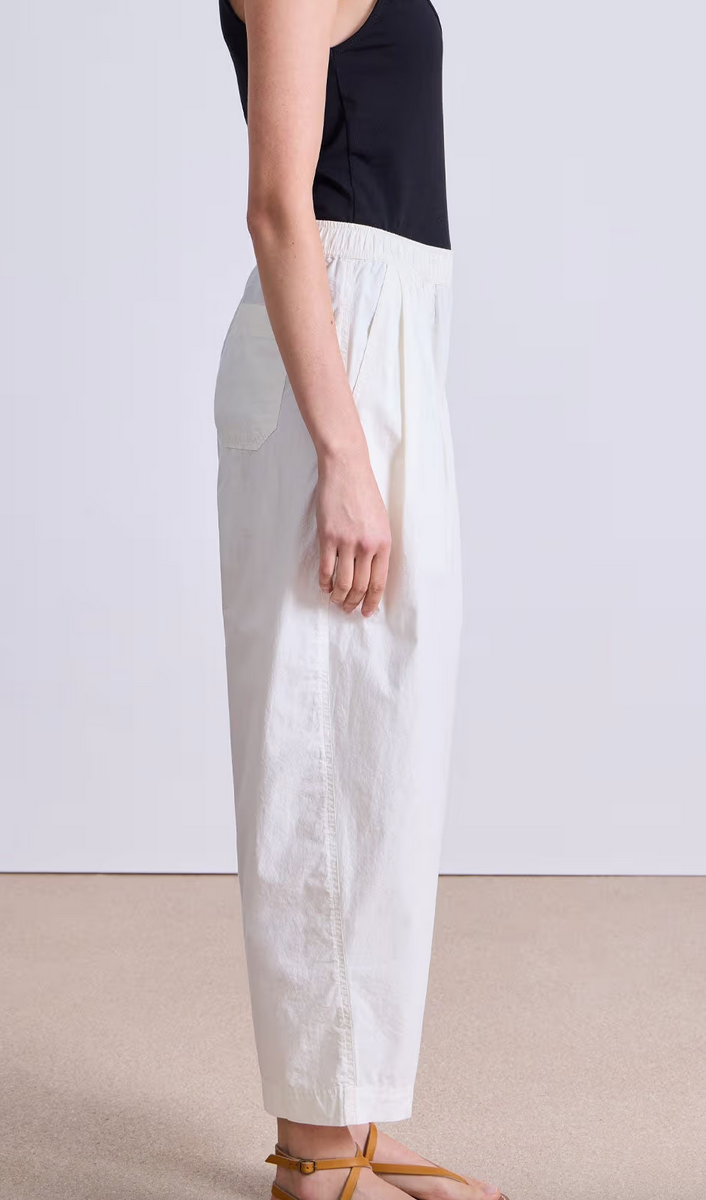 spa pleat pant cream