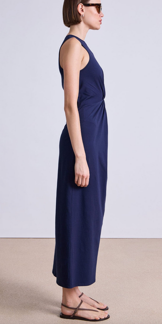 magna twisted tank dress navy
