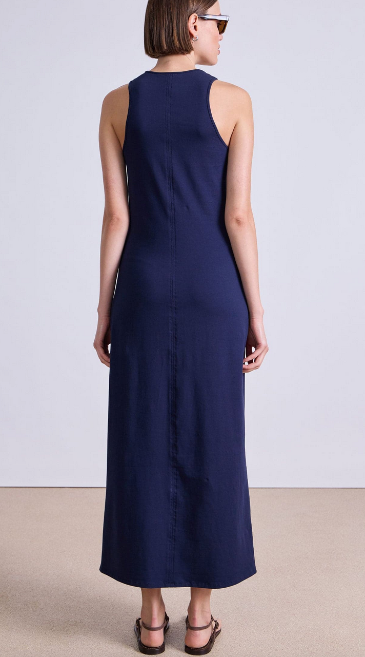 magna twisted tank dress navy