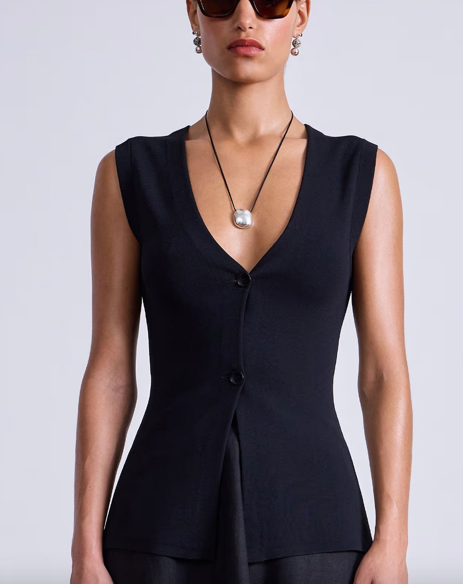 marca knit top black