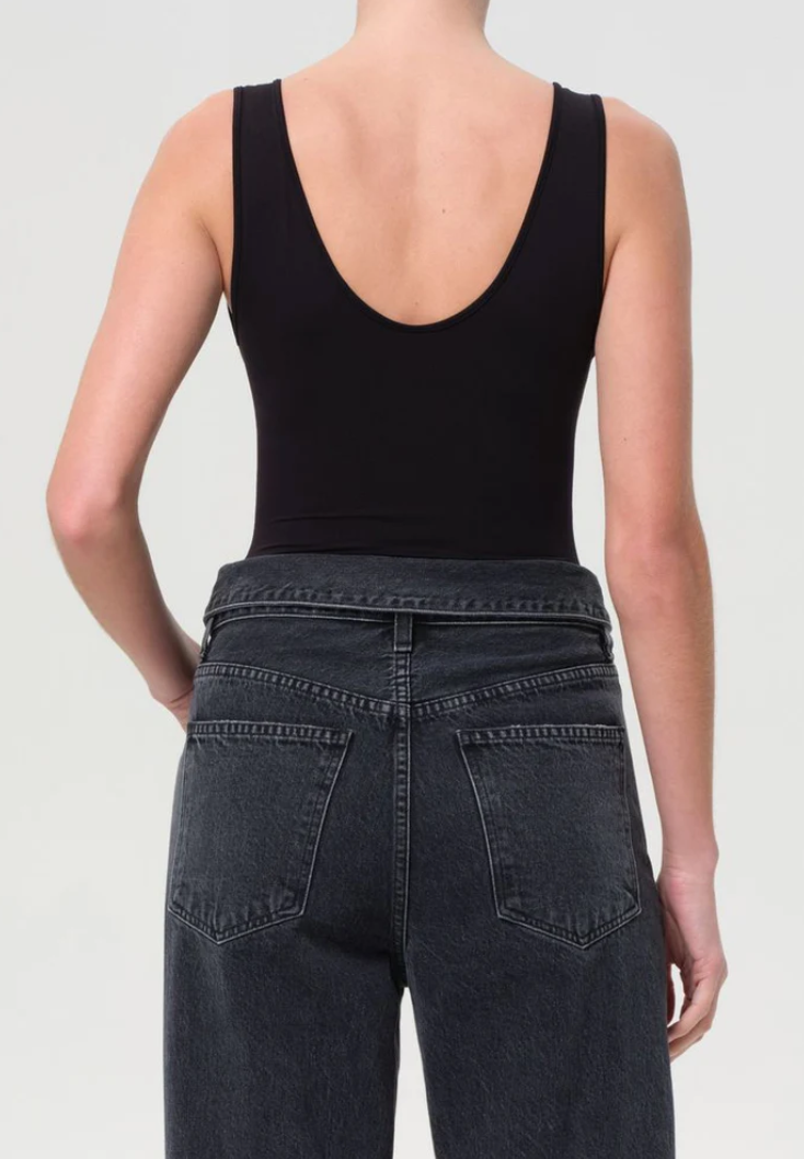 tora tank bodysuit in black