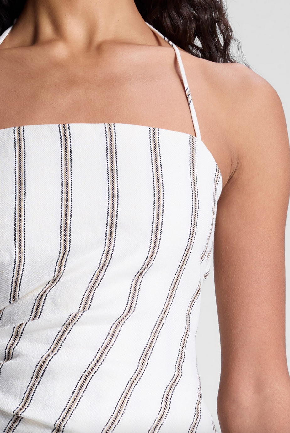 charlotte linen halter top cream