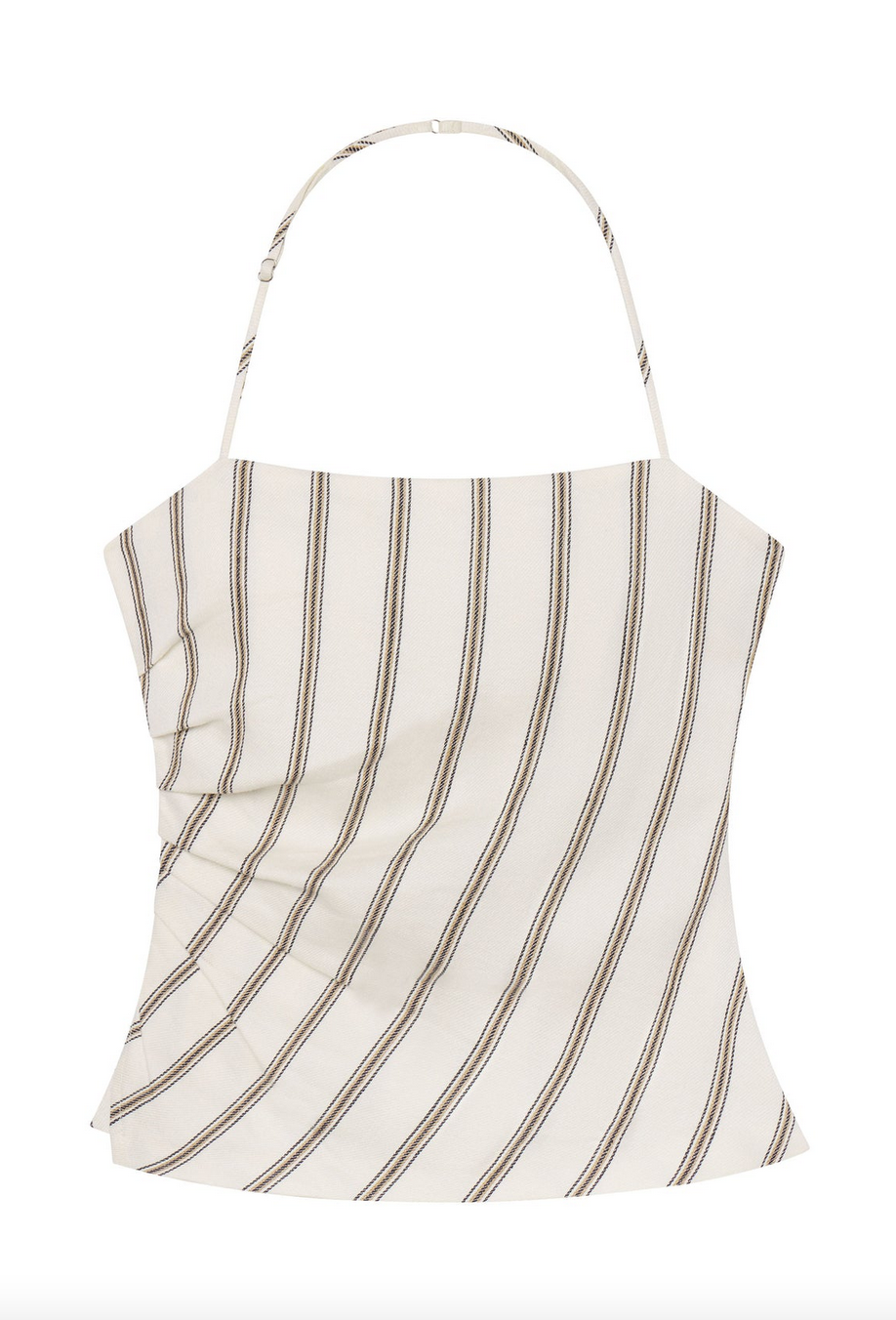 charlotte linen halter top cream