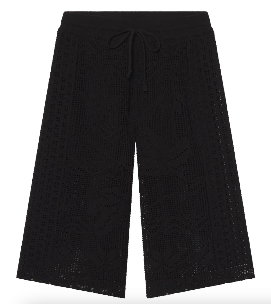 colby crochet knit short black