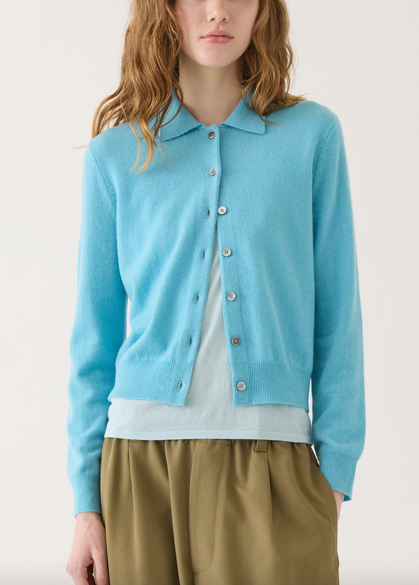 Romilly cashmere cardigan ocean blue
