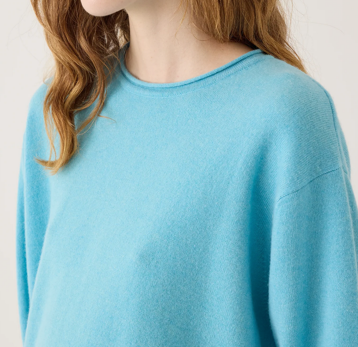 coco cashmere sweater ocean blue