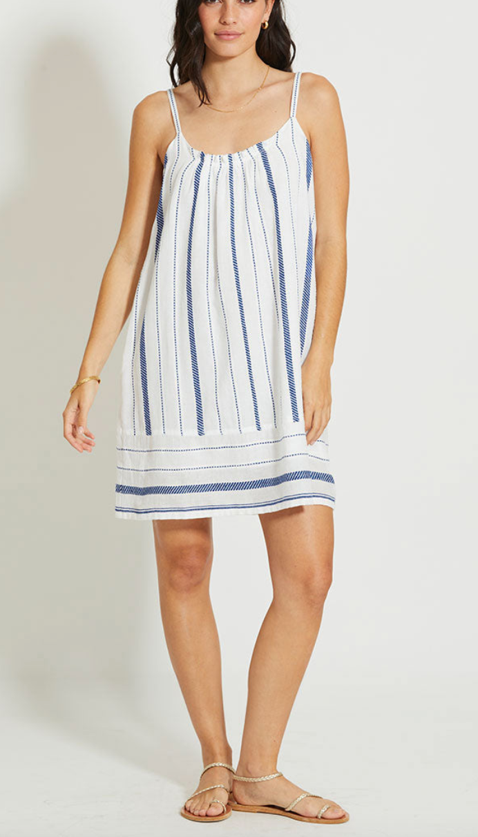 Zina swing dress tiki azure