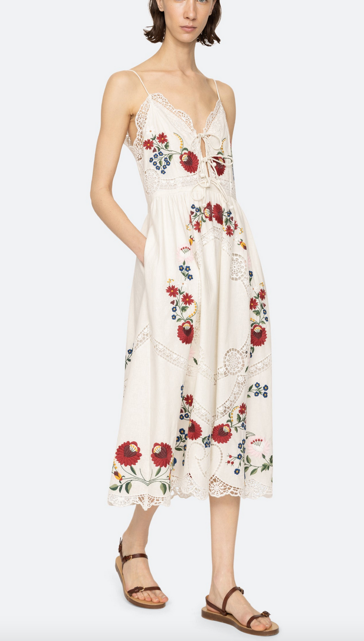 Celia slip dress cream