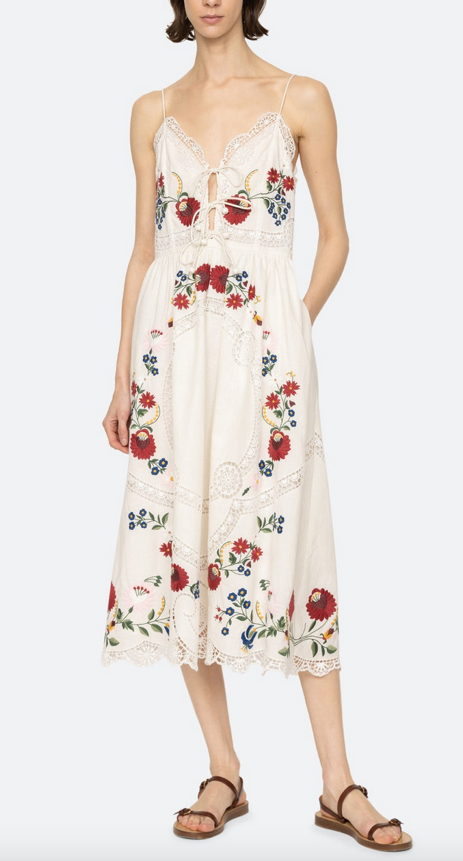 Celia slip dress cream