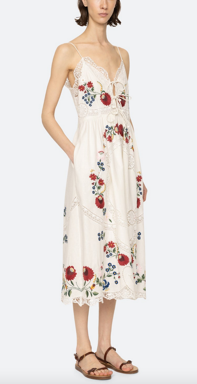 Celia slip dress cream