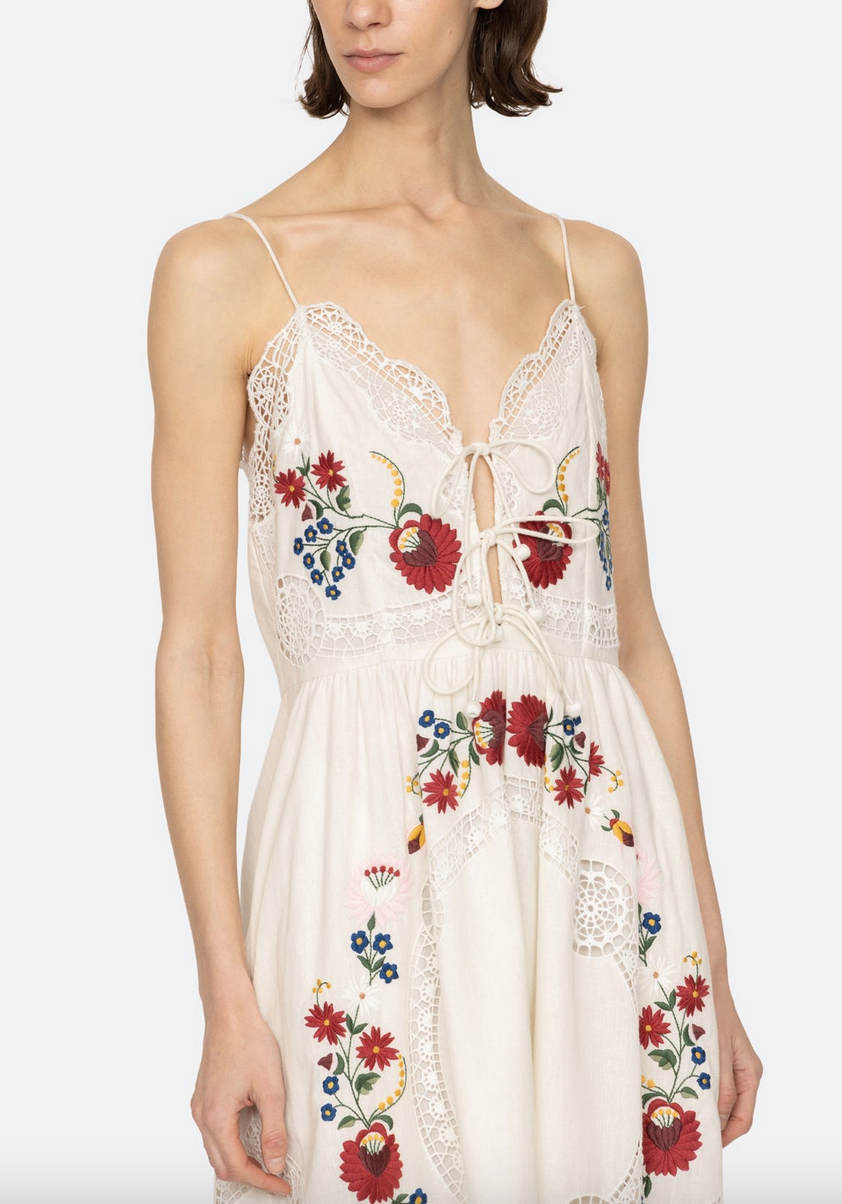 Celia slip dress cream