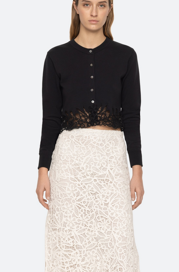 Iyla soutache cardigan black