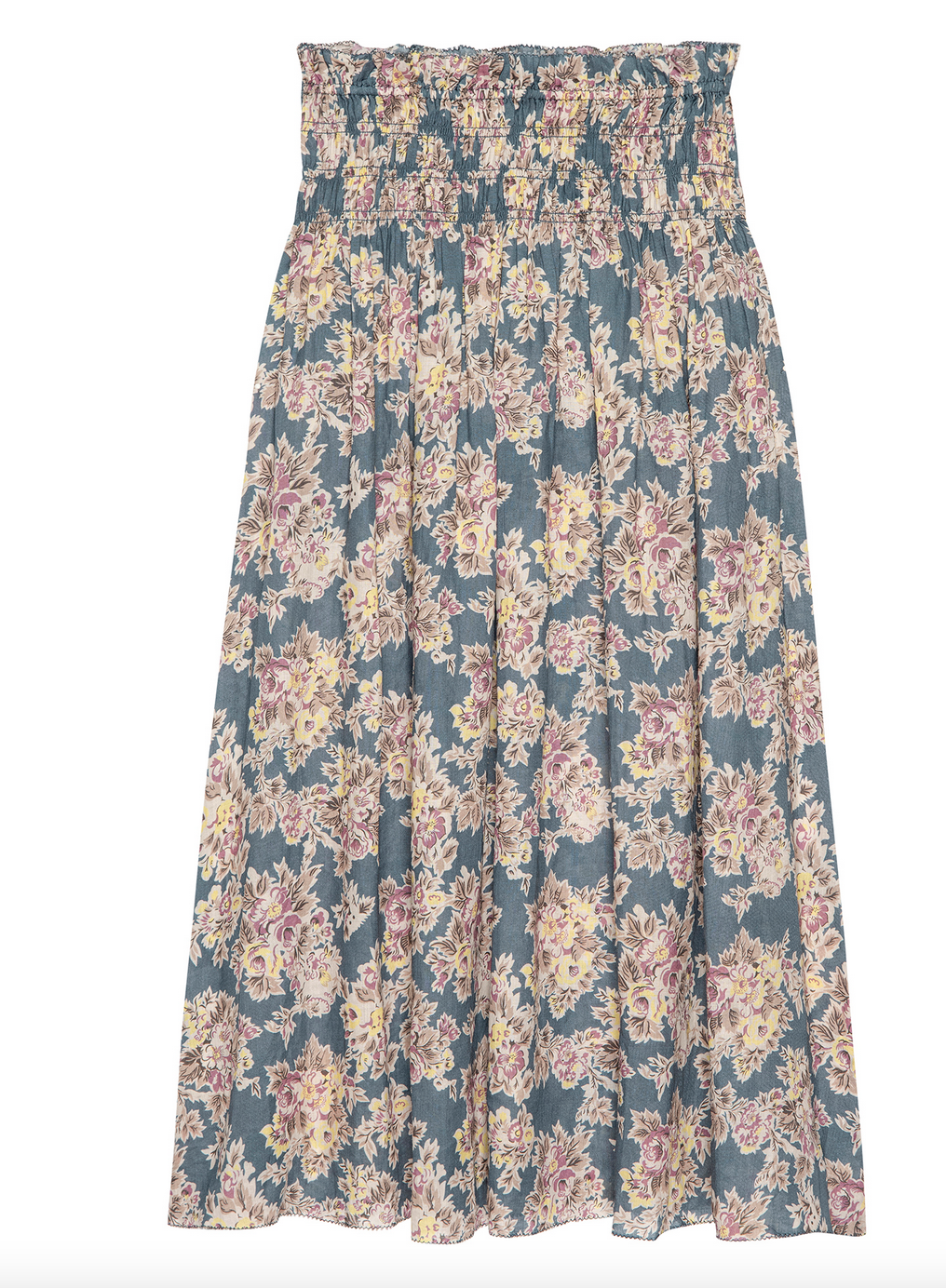 the canary skirt indigo floral