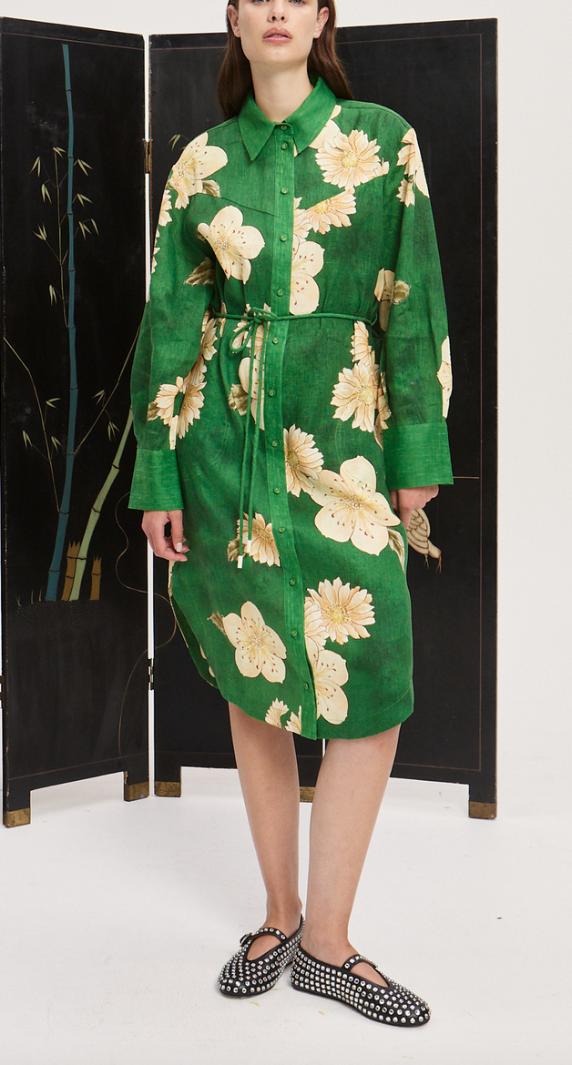 sage shirtdress green