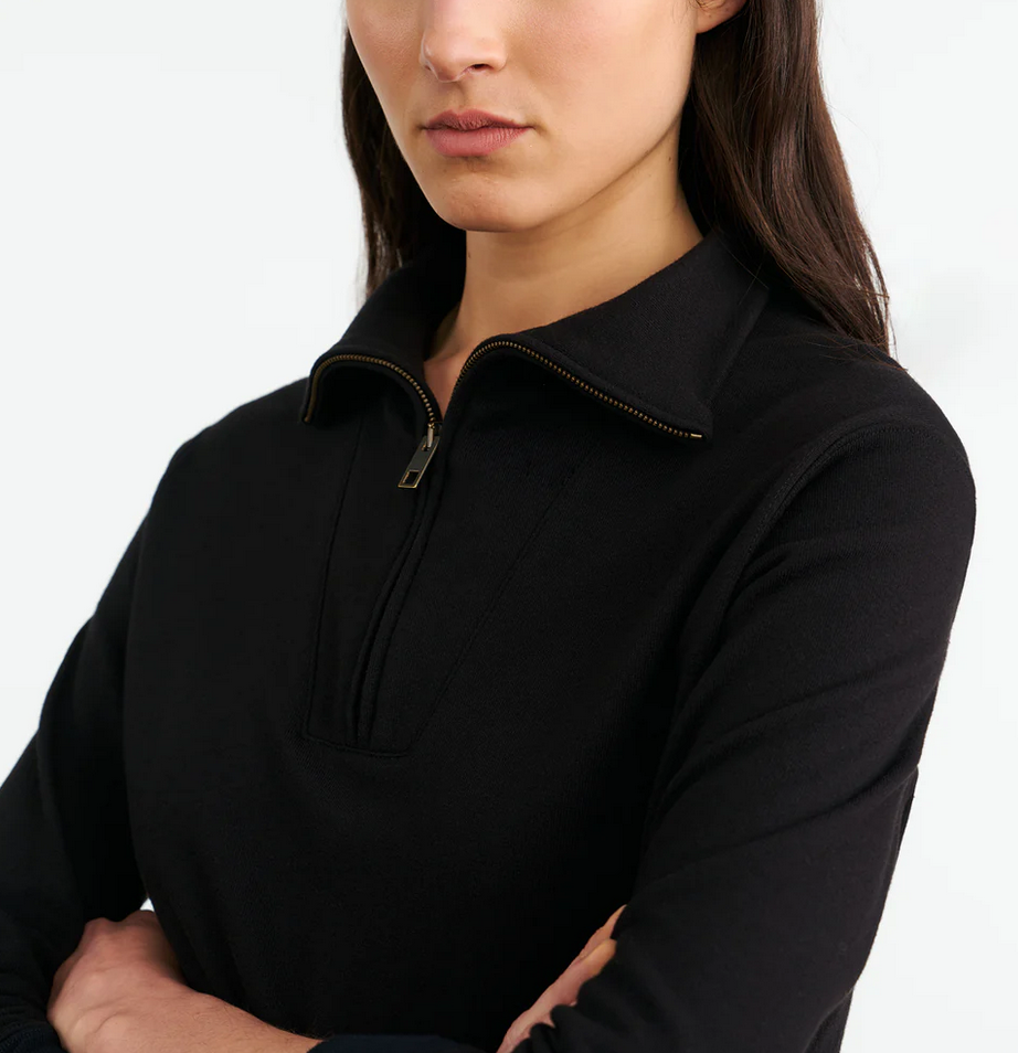 Diya quarter zip sweatshirt black