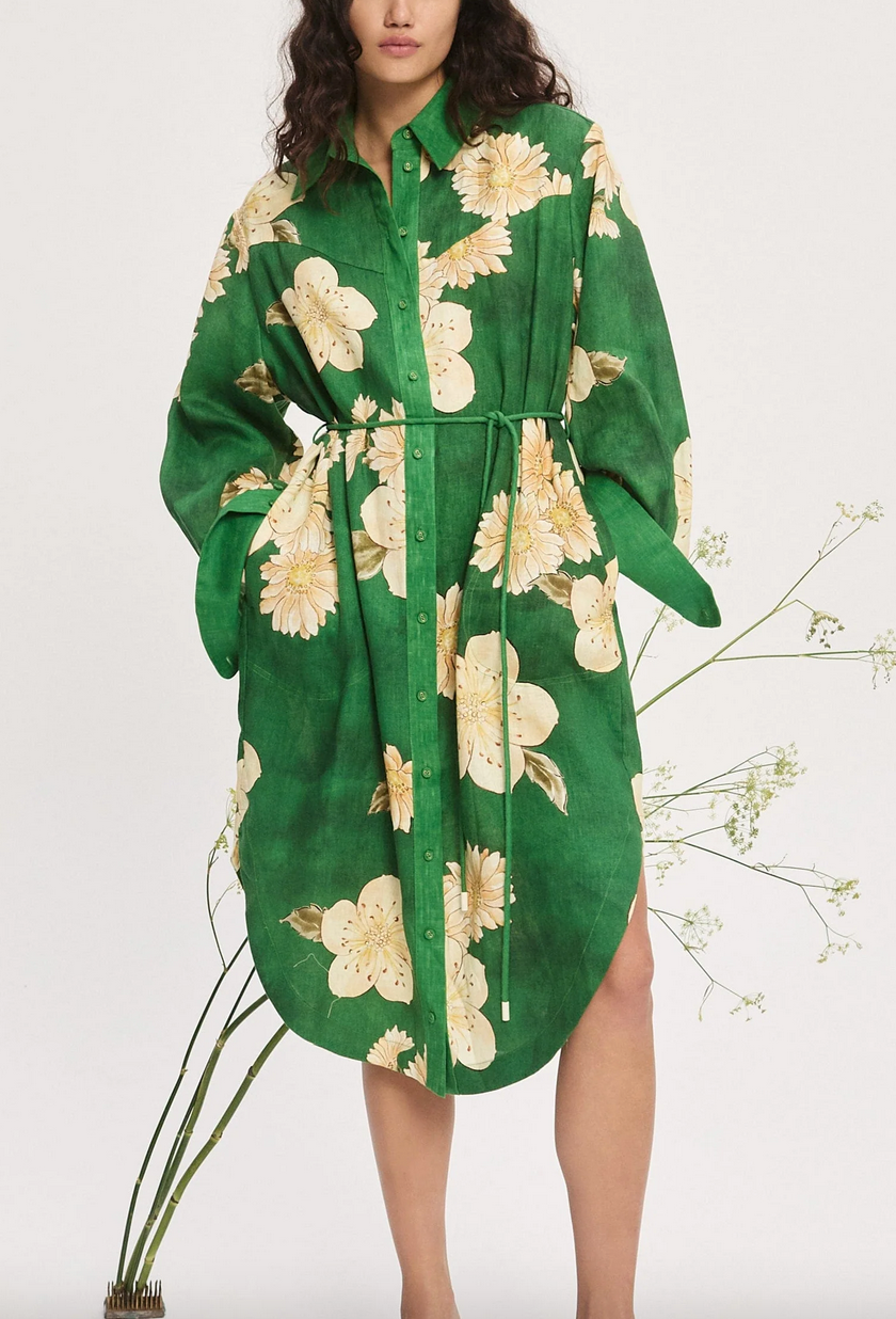 sage shirtdress green