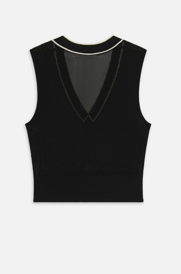 the varsity vest black