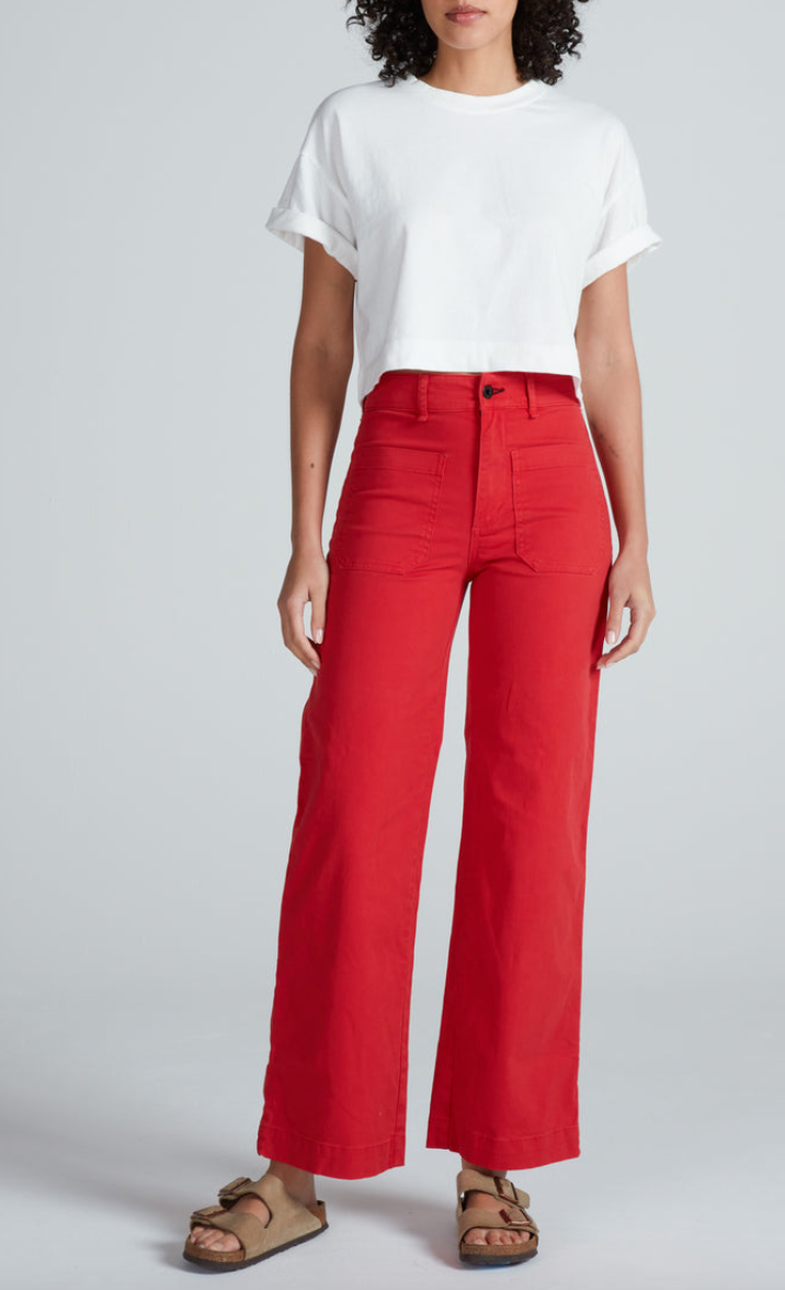 Sailor twill lips red