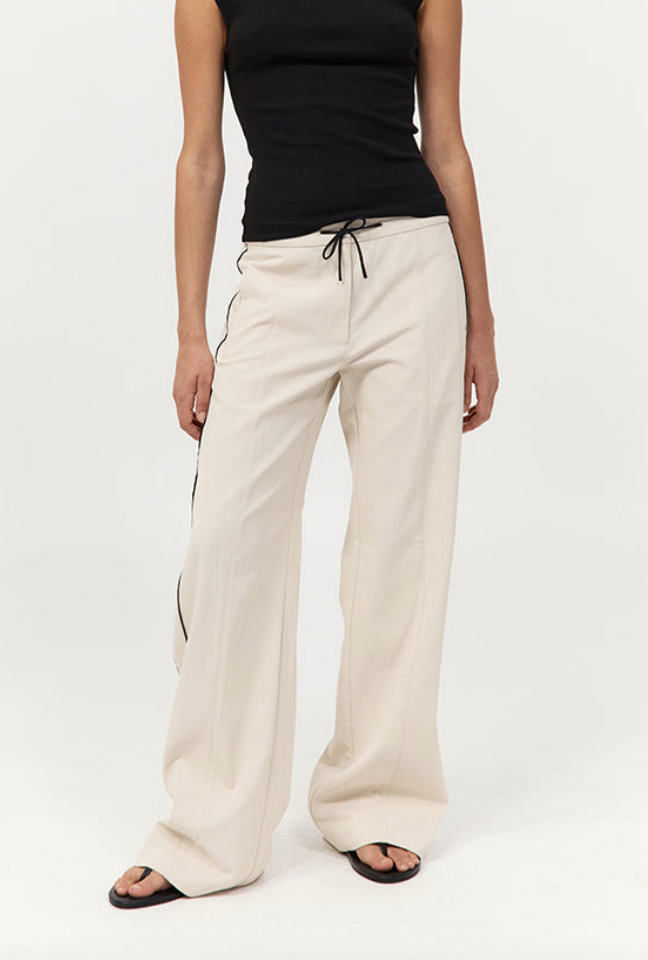 Tailored track pants putty