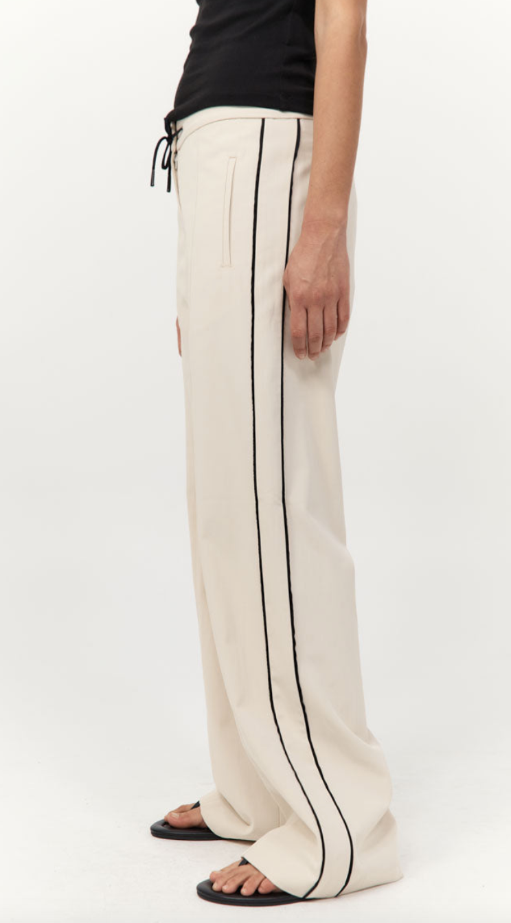 Tailored track pants putty