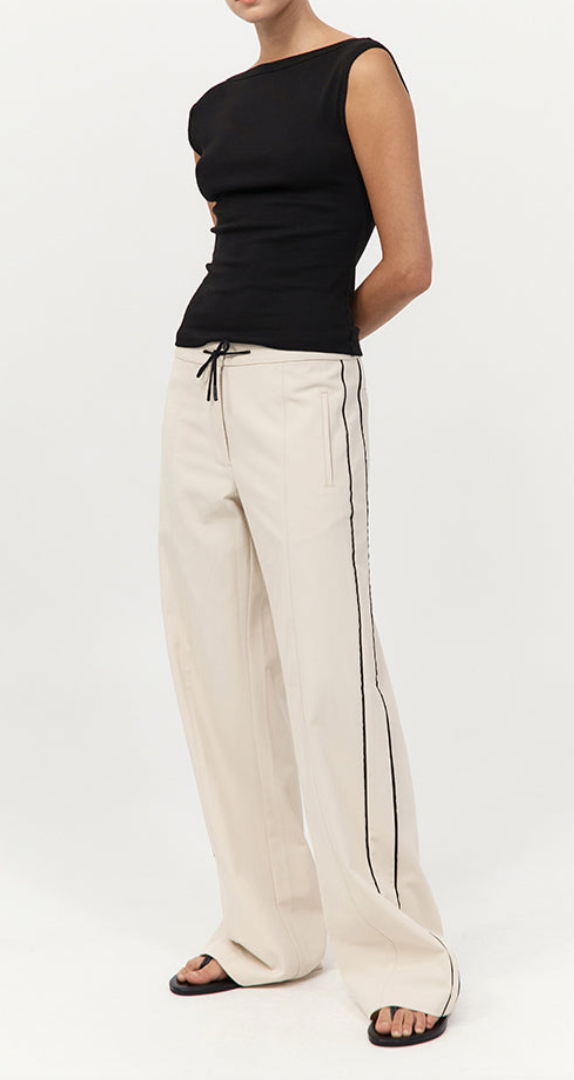 Tailored track pants putty